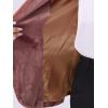 imageAllegra K Womens Halloween Christmas Office Coat Solid Shawl Collar 1 Button Velvet BlazerRed Brown