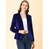 imageAllegra K Womens Halloween Christmas Office Coat Solid Shawl Collar 1 Button Velvet BlazerRoyal Blue