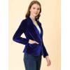 imageAllegra K Womens Halloween Christmas Office Coat Solid Shawl Collar 1 Button Velvet BlazerRoyal Blue