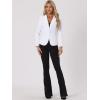 imageAllegra K Womens Halloween Christmas Office Coat Solid Shawl Collar 1 Button Velvet BlazerWhite