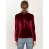 imageAllegra K Womens Halloween Christmas Office Coat Solid Shawl Collar 1 Button Velvet BlazerWine Red