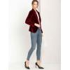 imageAllegra K Womens Halloween Christmas Office Coat Solid Shawl Collar 1 Button Velvet BlazerWine Red