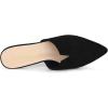 imageAllegra K Womens Mules Pointed Toe Loafer V Shape Flat Slides Backless Shoes