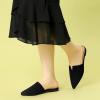 imageAllegra K Womens Mules Pointed Toe Loafer V Shape Flat Slides Backless Shoes