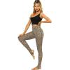 imageAllegra K Womens Rainbow Leggings Printed High Waist Elastic Waistband Party Yoga Stirrup PantsBeigeleopard
