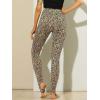 imageAllegra K Womens Rainbow Leggings Printed High Waist Elastic Waistband Party Yoga Stirrup PantsBeigeleopard