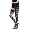 imageAllegra K Womens Rainbow Leggings Printed High Waist Elastic Waistband Party Yoga Stirrup PantsBlack Greystripe