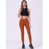 imageAllegra K Womens Rainbow Leggings Printed High Waist Elastic Waistband Party Yoga Stirrup PantsBlack Orangestripe