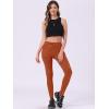 imageAllegra K Womens Rainbow Leggings Printed High Waist Elastic Waistband Party Yoga Stirrup PantsBlack Orangestripe