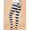 imageAllegra K Womens Rainbow Leggings Printed High Waist Elastic Waistband Party Yoga Stirrup PantsBlack Whitestripe