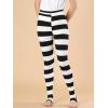 imageAllegra K Womens Rainbow Leggings Printed High Waist Elastic Waistband Party Yoga Stirrup PantsBlack Whitestripe