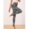imageAllegra K Womens Rainbow Leggings Printed High Waist Elastic Waistband Party Yoga Stirrup PantsBlackzebra