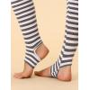 imageAllegra K Womens Rainbow Leggings Printed High Waist Elastic Waistband Party Yoga Stirrup PantsGrey Whitestripe