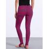 imageAllegra K Womens Rainbow Leggings Printed High Waist Elastic Waistband Party Yoga Stirrup PantsHot Pink Blackstripe