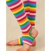 imageAllegra K Womens Rainbow Leggings Printed High Waist Elastic Waistband Party Yoga Stirrup PantsMulticolorstripe