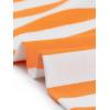 imageAllegra K Womens Rainbow Leggings Printed High Waist Elastic Waistband Party Yoga Stirrup PantsOrange Whitestripe