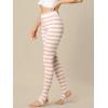 imageAllegra K Womens Rainbow Leggings Printed High Waist Elastic Waistband Party Yoga Stirrup PantsPink Whitestripe
