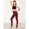imageAllegra K Womens Rainbow Leggings Printed High Waist Elastic Waistband Party Yoga Stirrup PantsRed Blackstripe