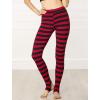 imageAllegra K Womens Rainbow Leggings Printed High Waist Elastic Waistband Party Yoga Stirrup PantsRed Blackstripe