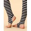 imageAllegra K Womens Rainbow Leggings Printed High Waist Elastic Waistband Party Yoga Stirrup PantsWhite Blackcolor Stripe