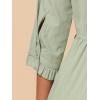 imageAllegra K Womens Shirt Dress Button Down 34 Sleeve School Work Mini Casual ShirtdressesLight Green