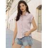 imageAllegra K Womens St Patricks Day Plaid Tops Casual Short Sleeves Western Button Down ShirtPinks