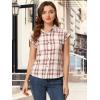 imageAllegra K Womens St Patricks Day Plaid Tops Casual Short Sleeves Western Button Down ShirtRedwhite