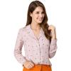 imageAllegra K Womens 1950s Vintage Long Sleeve Printed Button Down TopsPink Heart