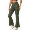 imageAllegra K Womens Flare Jeans 70s Vintage High Waist Stretch Denim Bell Bottom JeansArmy Green