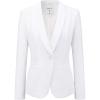 imageAllegra K Womens Halloween Christmas Office Coat Solid Shawl Collar 1 Button Velvet BlazerWhite