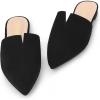 imageAllegra K Womens Mules Pointed Toe Loafer V Shape Flat Slides Backless Shoes
