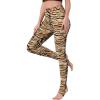 imageAllegra K Womens Rainbow Leggings Printed High Waist Elastic Waistband Party Yoga Stirrup PantsBrown Blackzebra