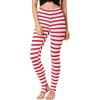 imageAllegra K Womens Rainbow Leggings Printed High Waist Elastic Waistband Party Yoga Stirrup PantsRed Whitestripe