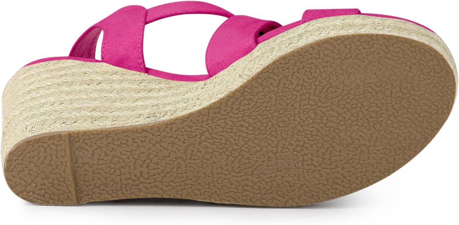imageAllegra K Womens Espadrilles Platform Slingback Wedges SandalsHot Pink