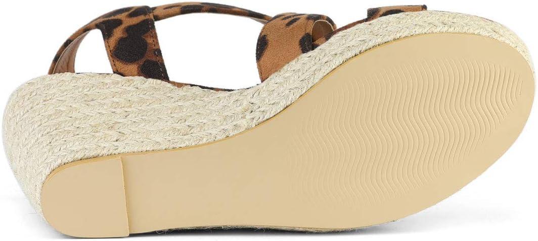imageAllegra K Womens Espadrilles Platform Slingback Wedges SandalsLeopard