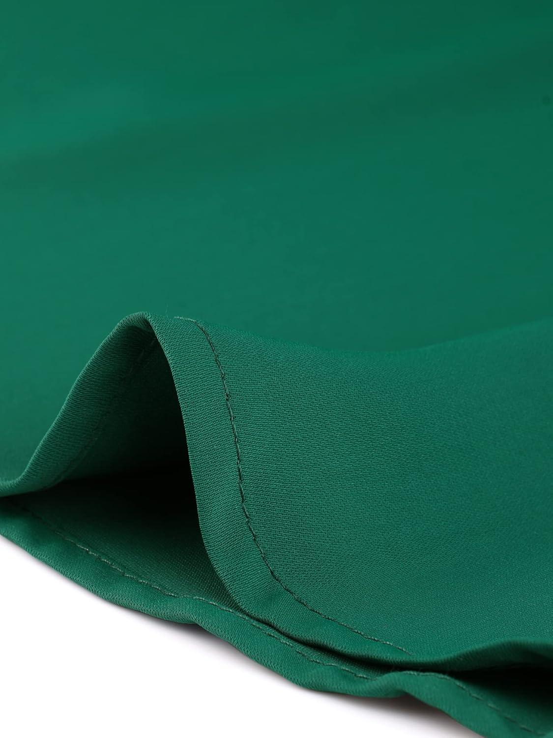 imageAllegra K Womens Fall Blouse 2025 Long Sleeve Ruffle Tie Neck Business Work TopDark Green