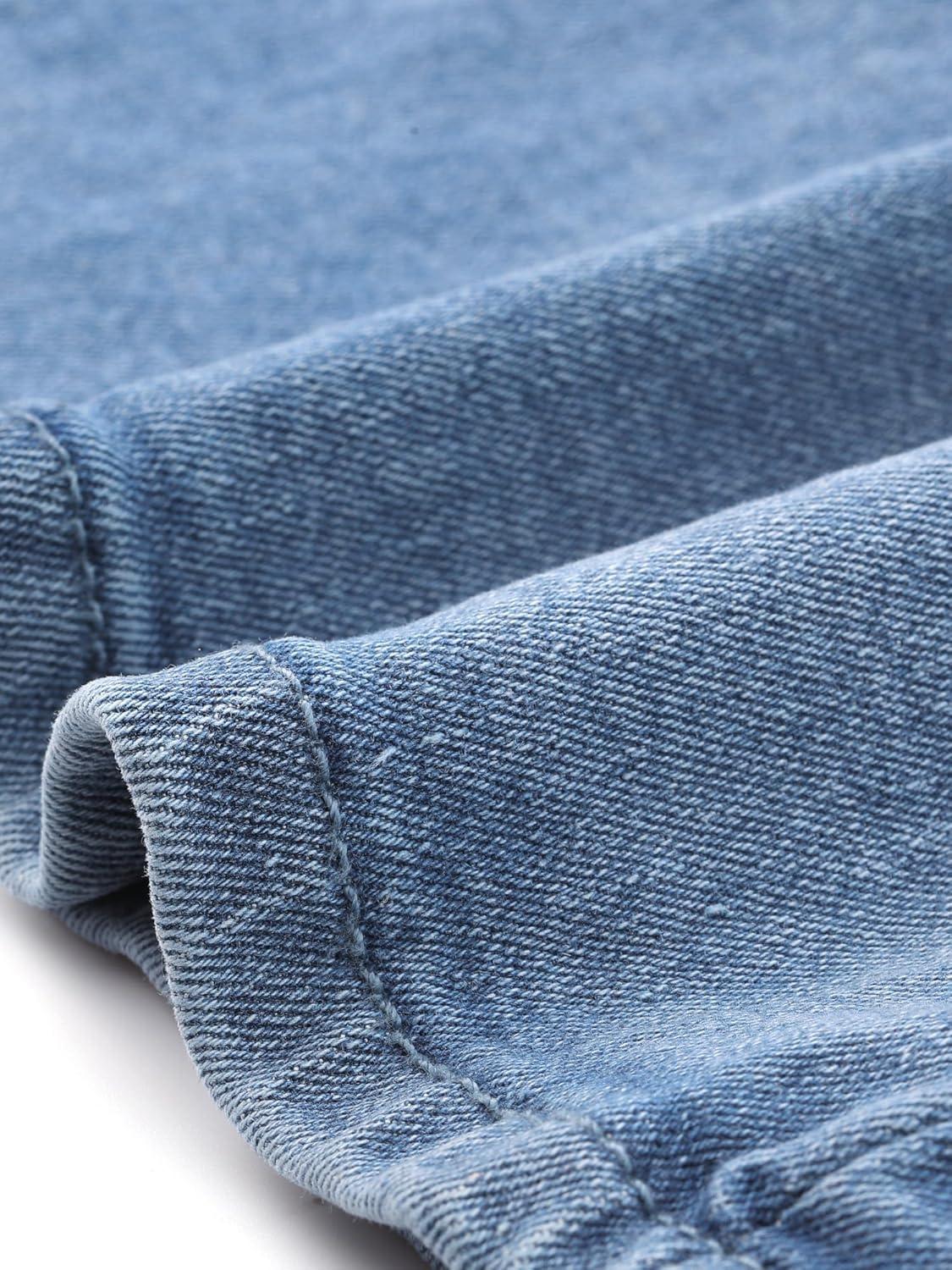 imageAllegra K Womens Jean Skirts Split Casual High Waist Bodycon Denim Pencil SkirtLight Blue