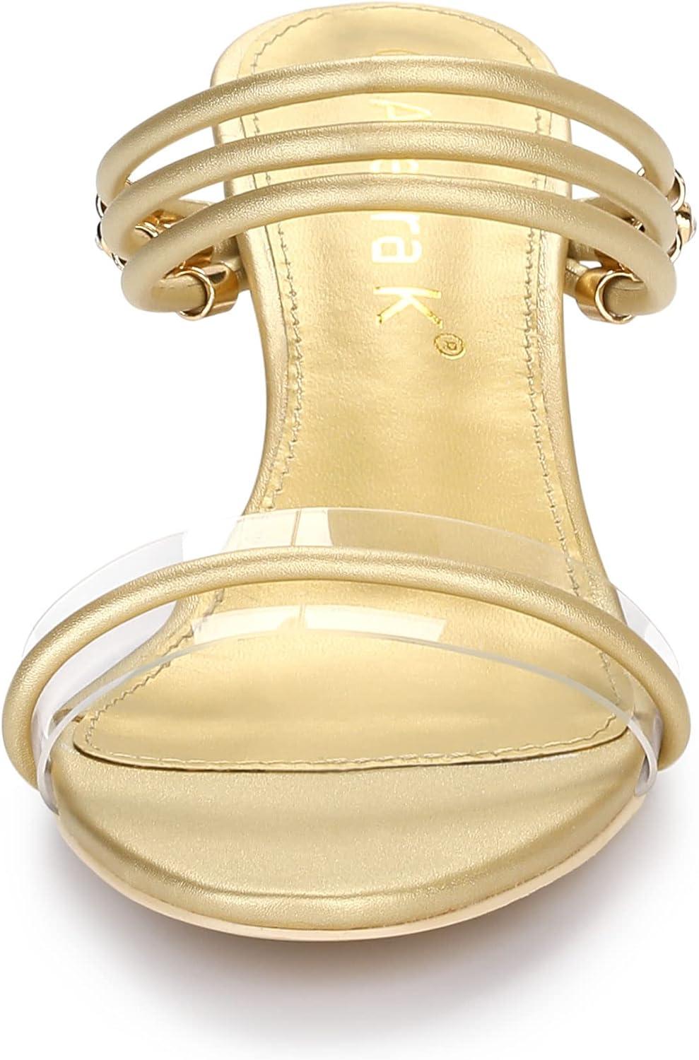 imageAllegra K Womens Low Wedges Clear Heel SandalsGold