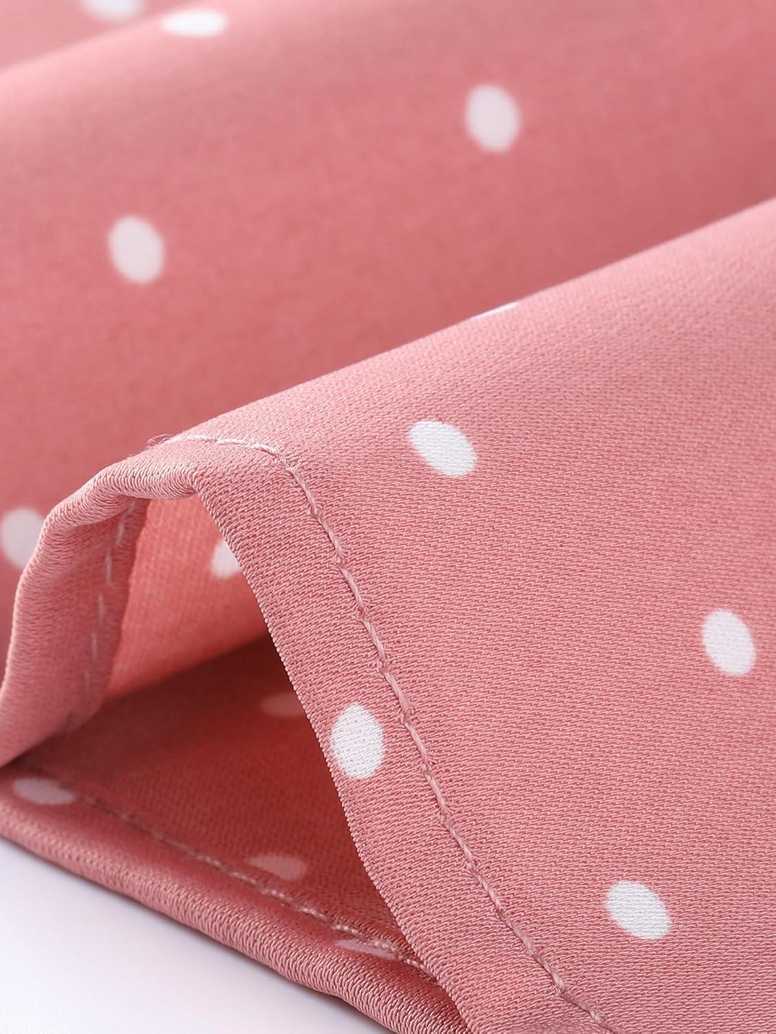 imageAllegra K Womens Peter Pan Collar Shirt Vintage 1950s Polka Dots BlouseDark Pink