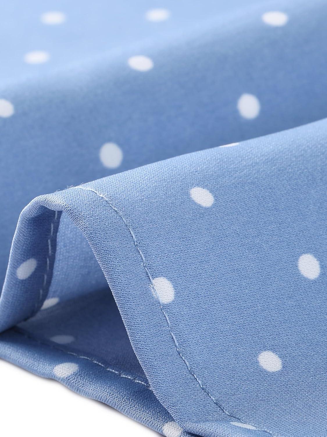 imageAllegra K Womens Peter Pan Collar Shirt Vintage 1950s Polka Dots BlouseDusty Blue