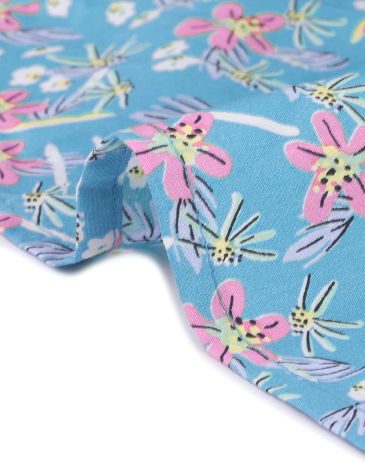 imageAllegra K Womens Peter Pan Collar Shirts Button Front Vintage Floral Blouse TopBlue Gray