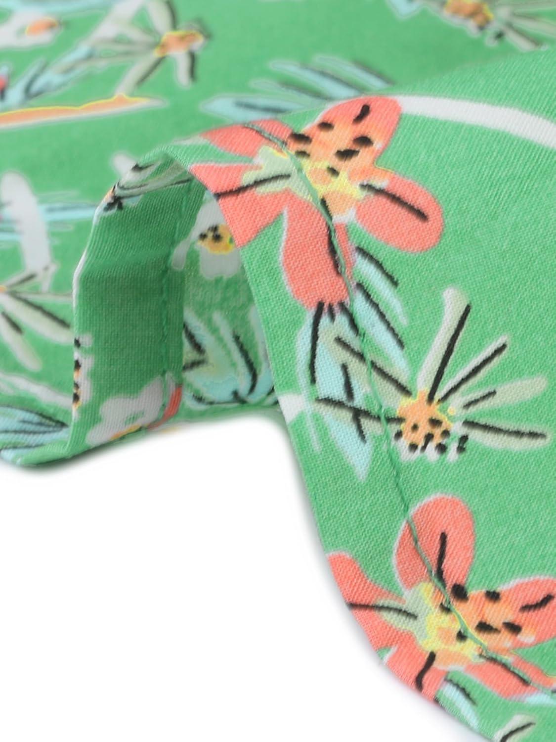 imageAllegra K Womens Peter Pan Collar Shirts Button Front Vintage Floral Blouse TopGreen Pink