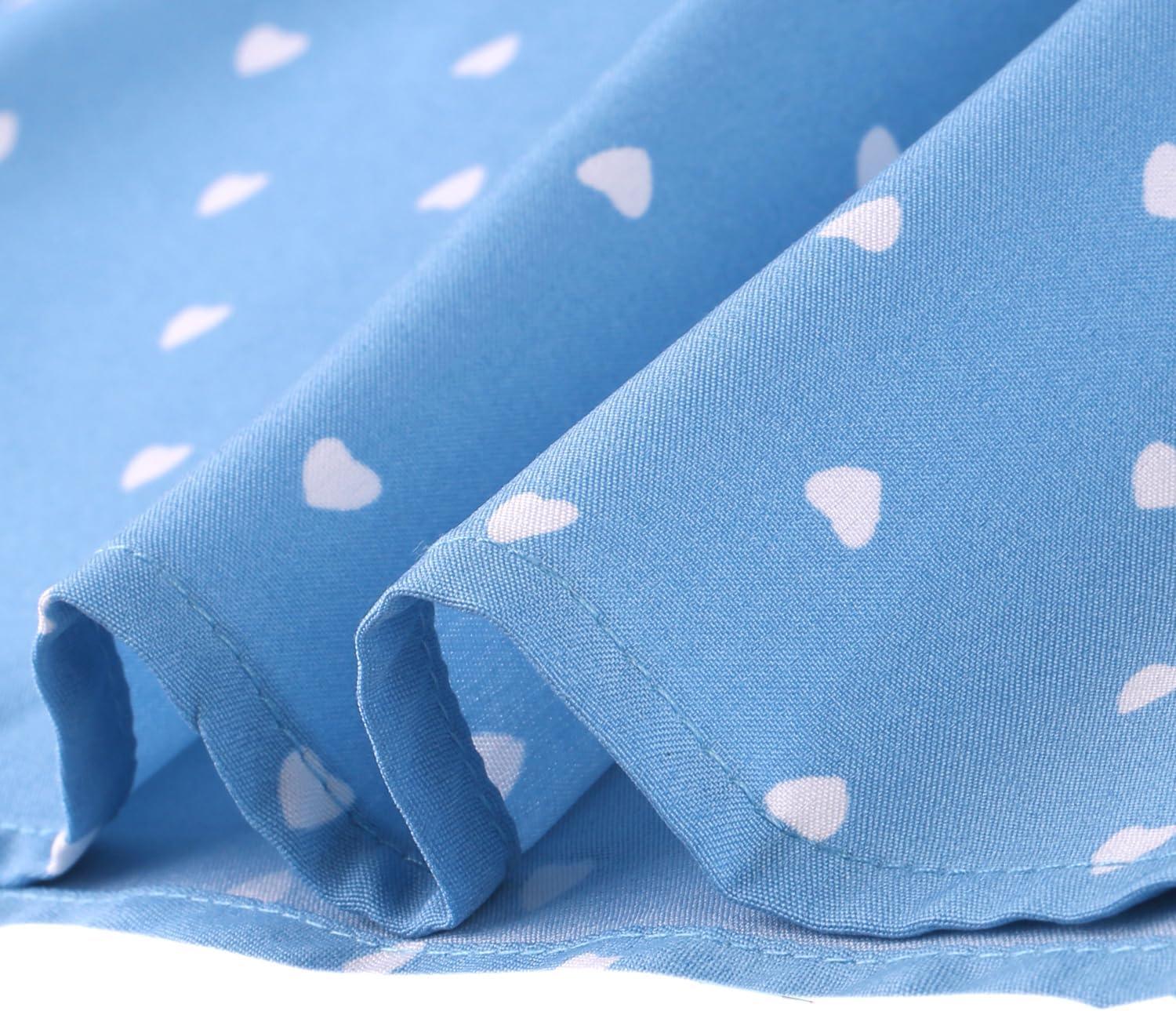 imageAllegra K Womens Peter Pan Collar Short Sleeves Contrast ALine Polka Dots DressLight Blue