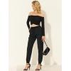 imageAllegra K Cargo Pants for Womens Ankle Length Casual High Waisted Joggers with Pocket