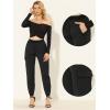 imageAllegra K Cargo Pants for Womens Ankle Length Casual High Waisted Joggers with Pocket