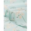 imageAllegra K Floral Maxi Skirts for Womens Elastic Waist Layered Ruffle High Low Hem Long SkirtLight Blue