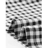 imageAllegra K Gingham Tops for Women Summer Cute Cap Sleeve Square Neck Plaid Shirts Casual BlousesBlack