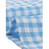 imageAllegra K Gingham Tops for Women Summer Cute Cap Sleeve Square Neck Plaid Shirts Casual BlousesBlue