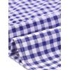 imageAllegra K Gingham Tops for Women Summer Cute Cap Sleeve Square Neck Plaid Shirts Casual BlousesBlue White