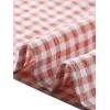 imageAllegra K Gingham Tops for Women Summer Cute Cap Sleeve Square Neck Plaid Shirts Casual BlousesCameo Brown